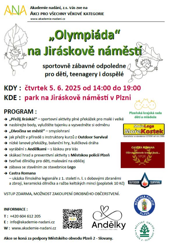 Na Jiráskově náměstí se uskuteční Olympiáda