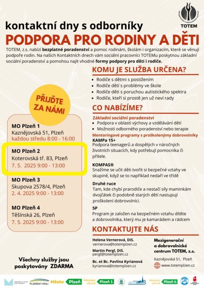 Potřebuje vaše dítě podporu? Přijďte na nezávaznou konzultaci