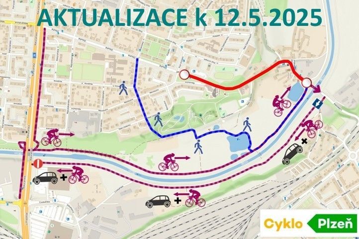 Rolnické náměstí v Plzni je od 12. května 2025 uzavřeno pro veškerou dopravu.