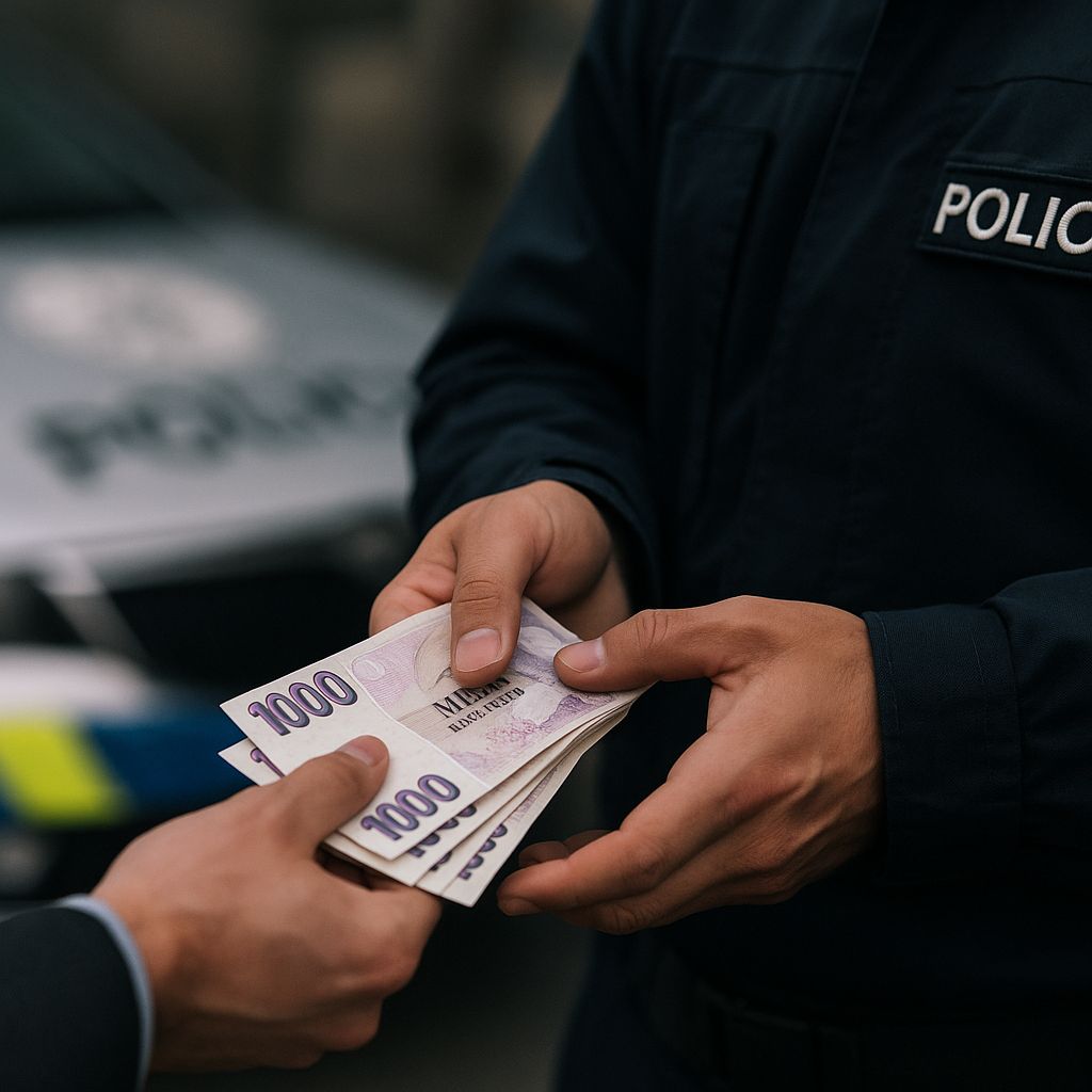 Opilý cizinec nabídl policistům úplatek, skončil v cele