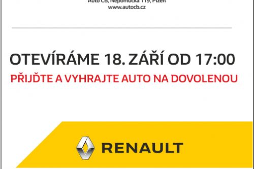 Foto: Přijďte do AUTO CB v Plzni vyhrát Renault na dovolenou!