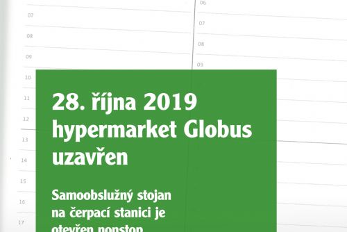 Foto: Státní svátek 28.10.2019 bude HM Globus v Plzni mít ZAVŘENO 