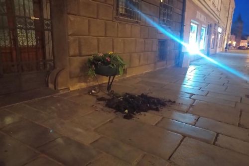 Foto: Hra na zvoněnou, dvě promile a v rámci námluv rozbil v Plzni před radnicí květináč