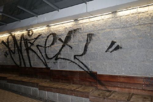 Foto: Na plzeňském vlakovém nádraží řádil sprejer