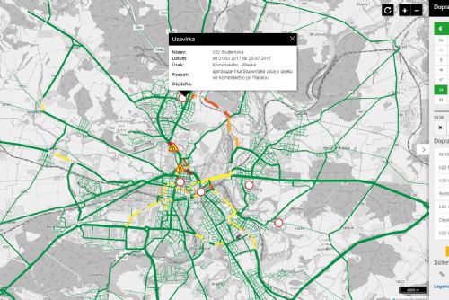 Foto: Plzeň má mapu intenzity dopravy, unikátní v České republice i Evropě