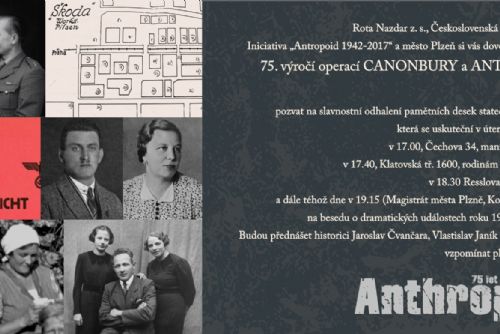 Foto: Plzeň si v úterý připomene 75. výročí operace Anthropoid a Canonbury