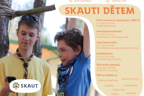 Foto: Skauti přivítají školní rok akcemi pro stovky dětí z Plzně i Štěnovic. Začíná se v pátek