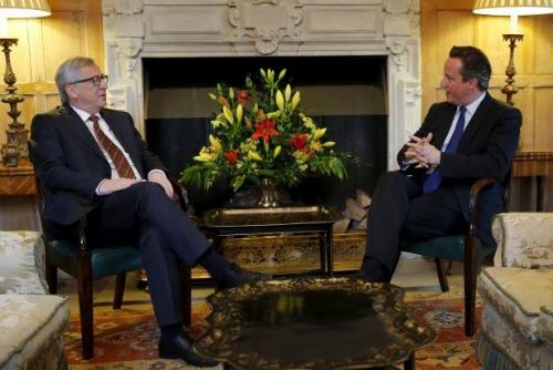 Foto: Juncker a Cameron spolu jednali o reformě EU