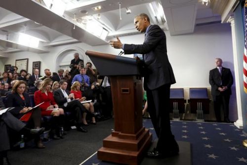 Foto: Obama na předvánoční tiskovce znovu sliboval zavřít Guantánamo
