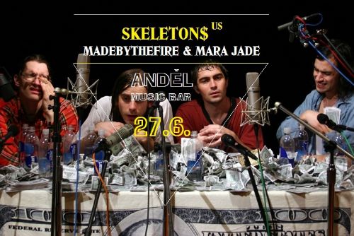 Foto: Nadžánrový Skeleton$ z New Yorku společně s local heroes madebythefire a Mara Jade 27.6. v Andělu!