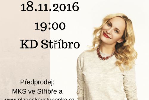 Foto: Koncert Moniky Absolonové ve Stříbře se uskuteční v listopadu