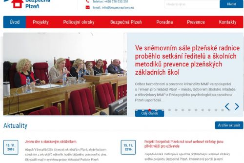 Foto: Projekt Bezpečná Plzeň má nové webové stránky, jsou přívětivější pro uživatele