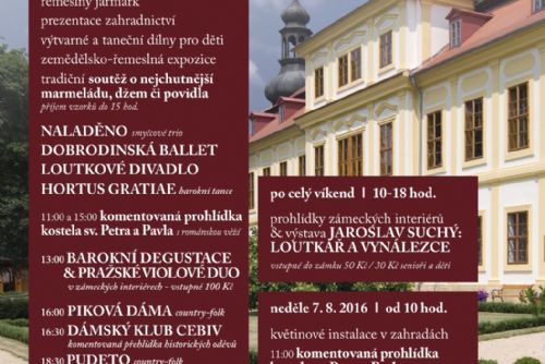 Foto: Zahradní slavnosti aneb Květy baroka se konají 6.8.2016 na zámku ve Svojšíně