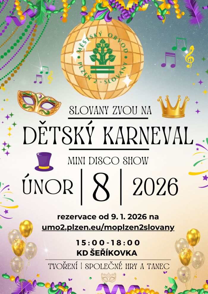 Dětský karneval se uskuteční opět v KD Šeříkovka