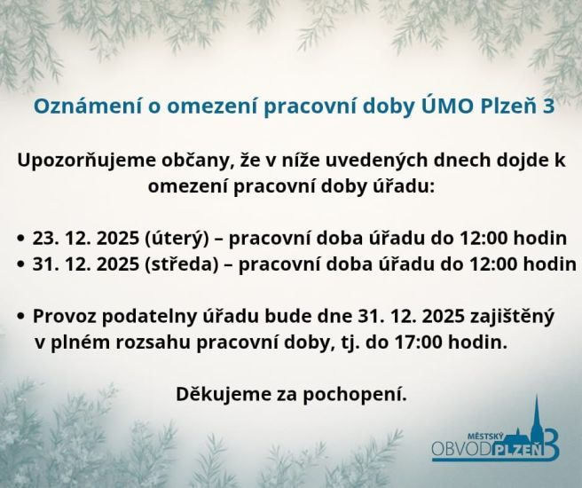 Omezení pracovní doby úřadu