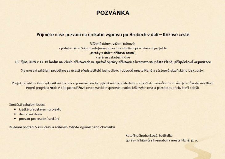 V Plzni vzniká projekt Hroby v dáli - Křížová cesta. Zahájí už v říjnu
