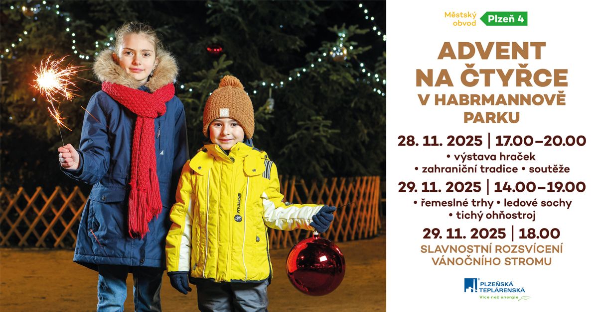 Advent na Čtyřce začne dvoudenní slavností na Habrmannově náměstí