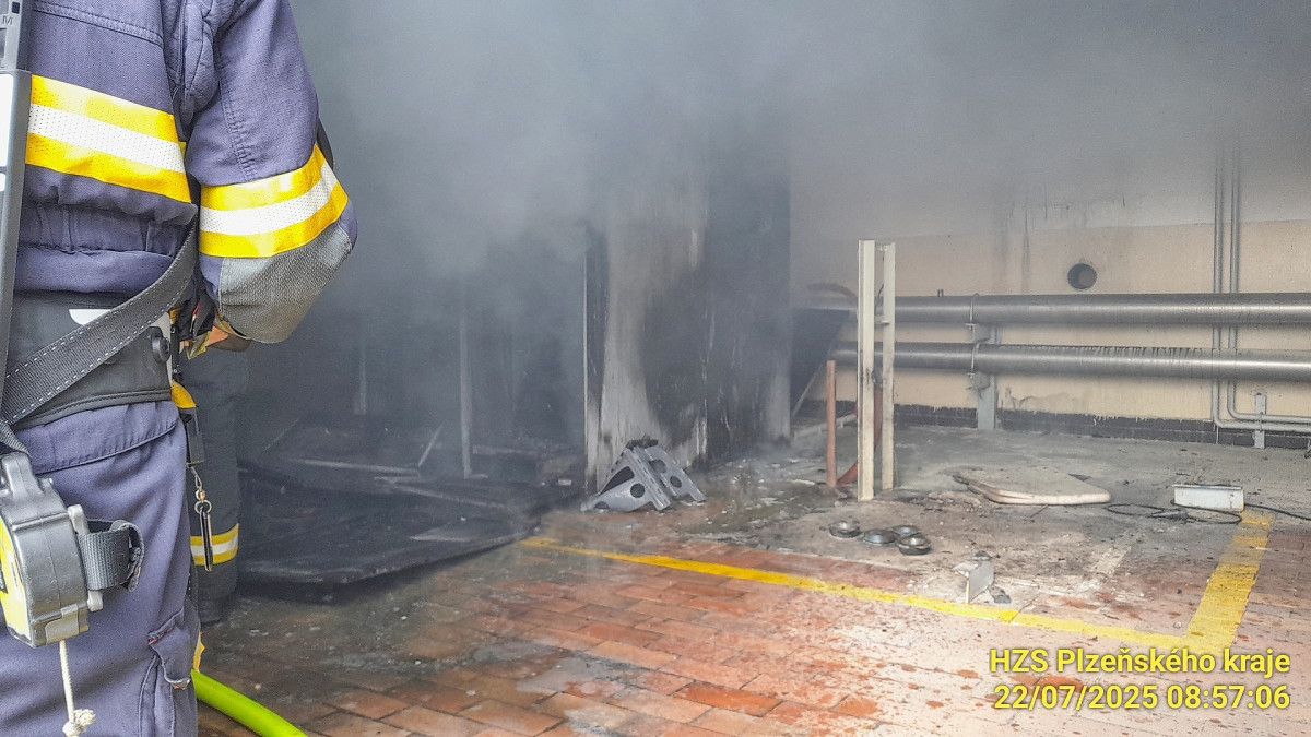 Požár v čistírně odpadních vod