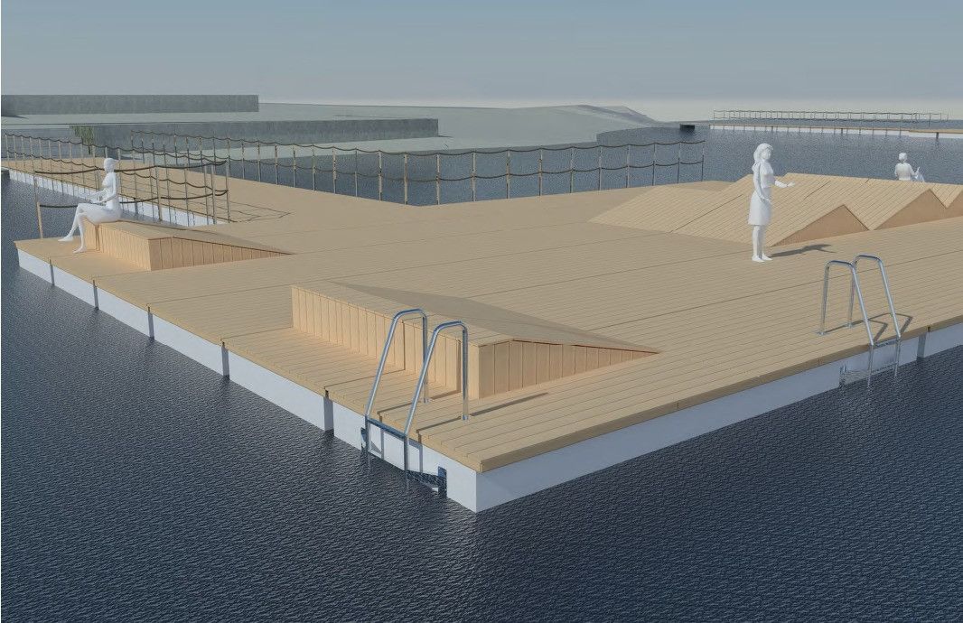 Pláž Ostende zkrášlí tři nová mola pro lepší relaxaci a vodní radovánky