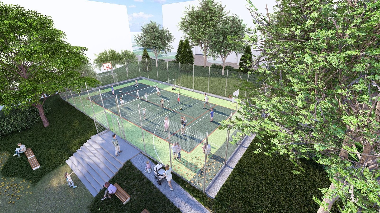 Multifunkční hřiště v Lobzích bude dokončeno do konce listopadu