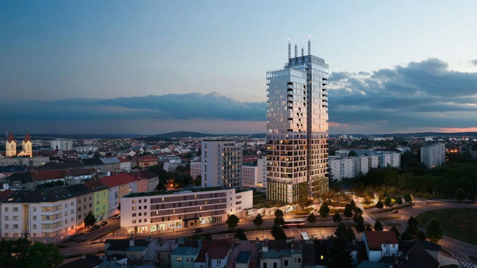 Plzeňské věže Sisters se stanou třetím nejvyšším domem v Česku