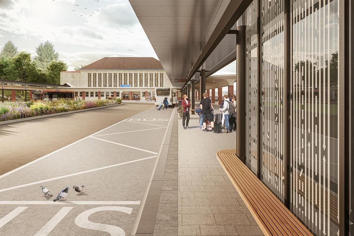 Nový přestupní terminál v Klatovech zlepší spojení autobusů a vlaků