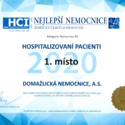 Úspěch v projektu Nemocnice ČR: Domažlice jsou jedničkou dvou kategorií 