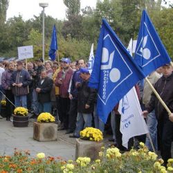 Škodováčtí odboráři protestovali