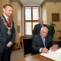 Prezident Klaus zavítal na plzeňskou radnici