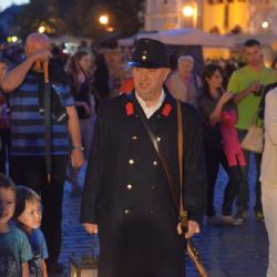 Modrý ponocný opět troubí v Domažlicích