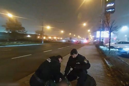 obrázek:Strážníci v Plzni zachránili muže v bezvědomí
