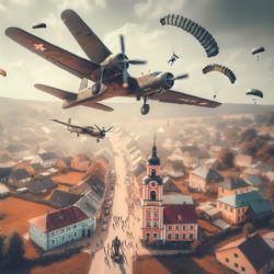 Letecký den v Klatovech - historická letadla a parašutisté 10. května