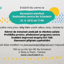 V Černicích se v pátek otevírá Rodinné centrum Na schodech