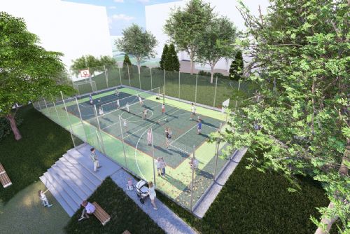 obrázek:Multifunkční hřiště v Lobzích bude dokončeno do konce listopadu