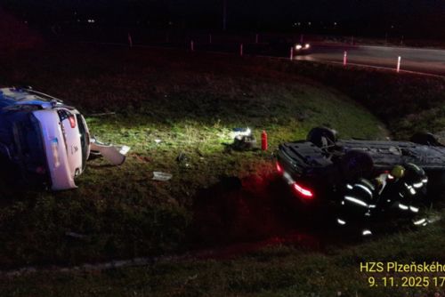 obrázek:Nový rokycanský obchvat - dvě nehody během chvíle